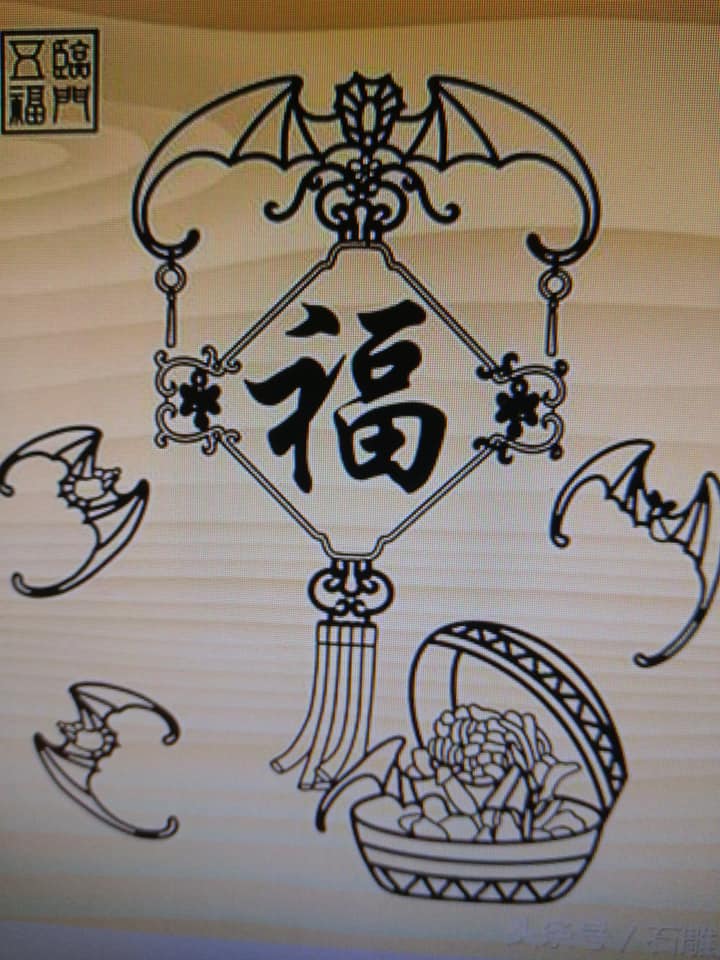 群蝠撲眼福無邊